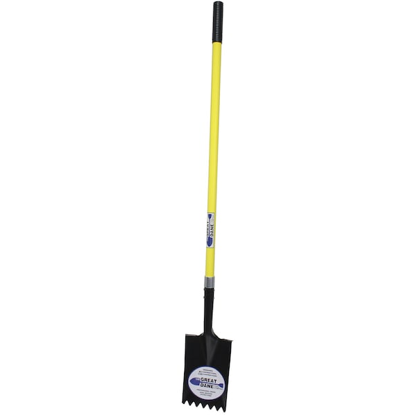 Tear-Off Spade W/ Fulcrum, Serrated Edge, Long Figerglass Handle, 4PK
